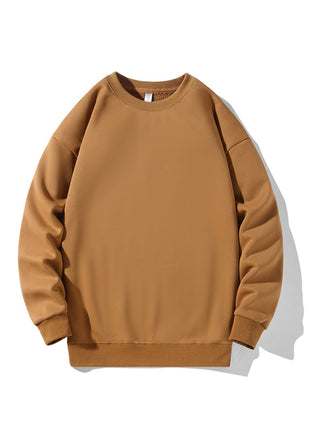 Men's Solid Color Long Sleeve Crewneck