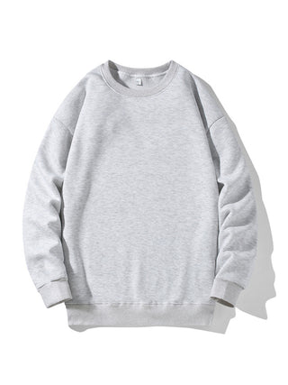 Men's Solid Color Long Sleeve Crewneck