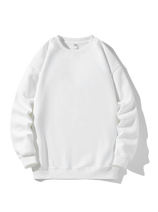 Men's Solid Color Long Sleeve Crewneck