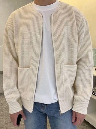 Men's Solid Color Cardigan