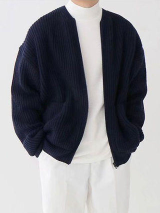 Men's Solid Color Cardigan