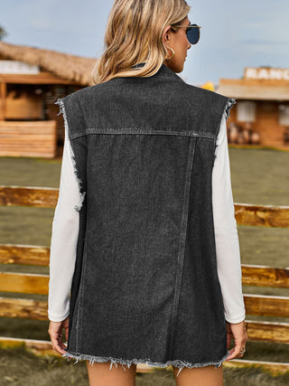 New denim vest vest summer fashion trend denim sleeveless vest