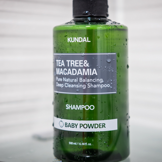 KUNDAL TEA TREE & MACADAMIA Pure Natural Balancing Deep Cleansing Shampoo 500ml #BABY POWDER