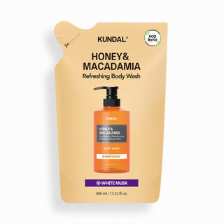 KUNDAL HONEY & MACADAMIA Refreshing Body Wash (Refill) 400ml #WHITE MUSK