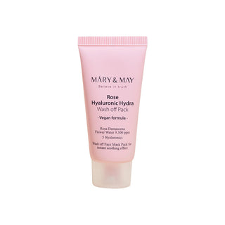 [MARY & MAY] Vegan Rose Hyaluronic Hydra Wash off Pack 30g