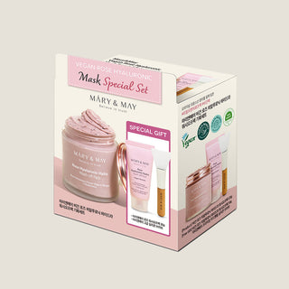 [MARY & MAY] Vegan Rose Hyaluronic Mask Special Set (125g+30g)