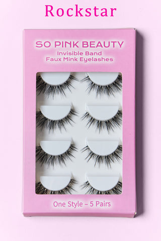 SO PINK BEAUTY Faux Mink Eyelashes 5 Pairs