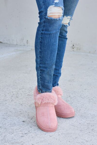 Women's Forever Link Furry Chunky Thermal Ankle Boots