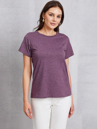 Round Neck Short Sleeve T-Shirt for Women