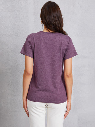 Round Neck Short Sleeve T-Shirt for Women