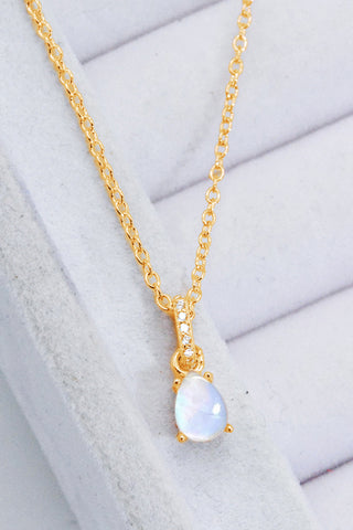 Moonstone Teardrop Pendant Necklace