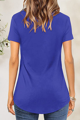 Crisscross Short Sleeve T-Shirt for Women