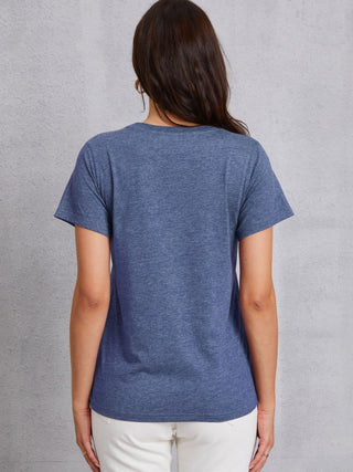 Round Neck Short Sleeve T-Shirt for Women