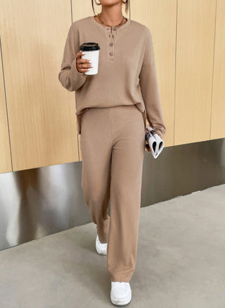 Pullover Sweatshirt and Trousers Set for Women