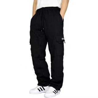 New sports and leisure loose foot multi-pocket tether men's loose overalls trousers