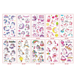 Cute Unicorn and Mermaid Tattoo Stickers for Kids