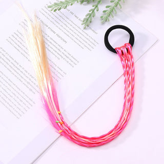 New Girls Colorful Wigs Ponytail Headbands Rubber Bands Beauty Hair Bands Headwear Kids Hair Accessories Head Band Hair Ornament