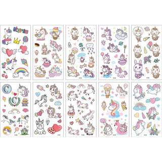 Cute Unicorn and Mermaid Tattoo Stickers for Kids