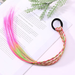 New Girls Colorful Wigs Ponytail Headbands Rubber Bands Beauty Hair Bands Headwear Kids Hair Accessories Head Band Hair Ornament