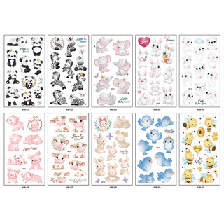 Cute Unicorn and Mermaid Tattoo Stickers for Kids