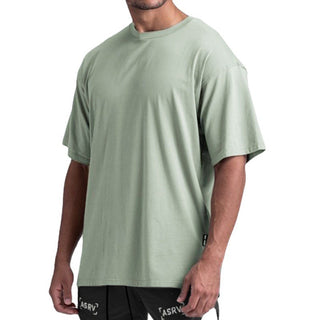 Men's knitted casual sports round neck short-sleeved quick-drying T-shirt