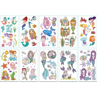 Cute Unicorn and Mermaid Tattoo Stickers for Kids