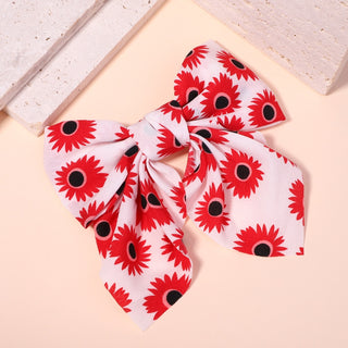 New Sweet Bow Hairpins Solid Color Bowknot Hair Clips For Girls Satin Butterfly Barrettes Duckbill Clip Kids Hair Accessories