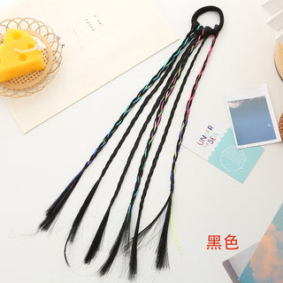 New Girls Colorful Wigs Ponytail Headbands Rubber Bands Beauty Hair Bands Headwear Kids Hair Accessories Head Band Hair Ornament