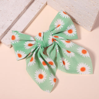 New Sweet Bow Hairpins Solid Color Bowknot Hair Clips For Girls Satin Butterfly Barrettes Duckbill Clip Kids Hair Accessories