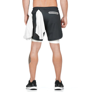 Tide brand new summer sports casual shorts men's fake two-piece five-point pants