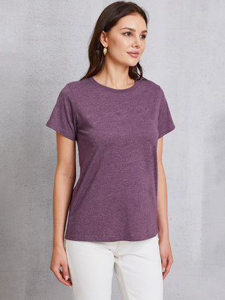 Round Neck Short Sleeve T-Shirt for Women