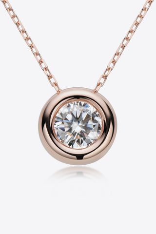 1 Carat Moissanite Pendant 925 Sterling Silver Necklace