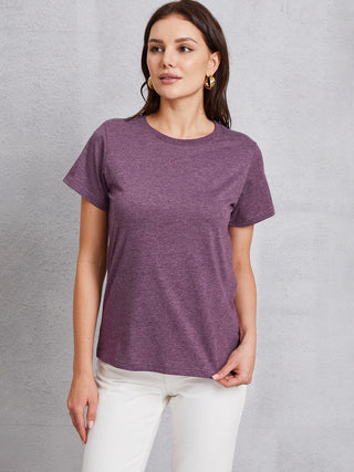 Round Neck Short Sleeve T-Shirt for Women