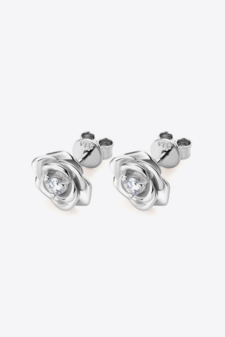 Moissanite Flower 925 Sterling Silver Earrings