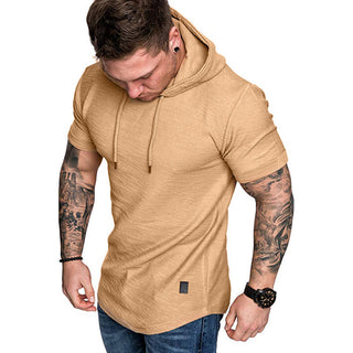 Men's short-sleeved T-shirt sports casual sweater men's hoodie