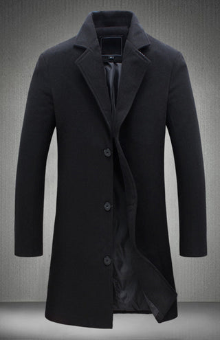 Men's Long Woolen Coat