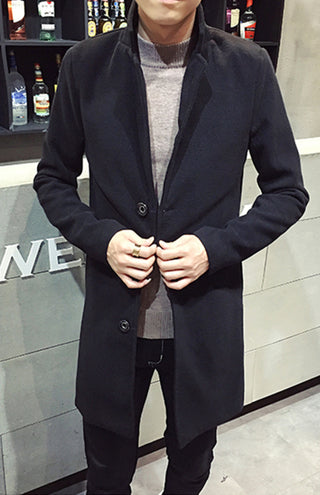 Men's Long Woolen Coat