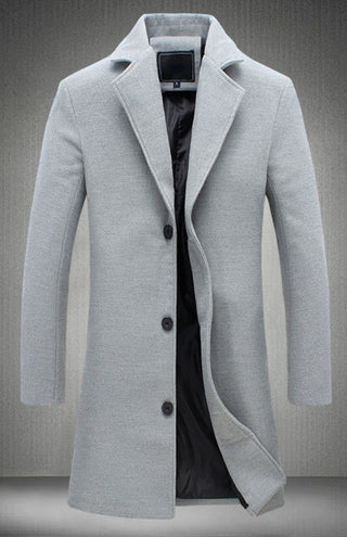 Men's Long Woolen Coat