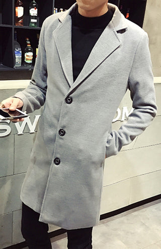 Men's Long Woolen Coat