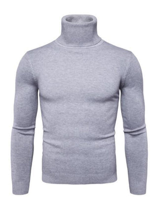 Men? Solid Color Long Sleeve Turtleneck Sweater Top