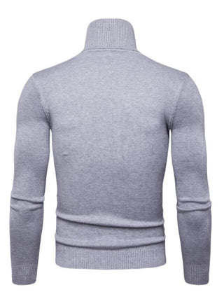 Men? Solid Color Long Sleeve Turtleneck Sweater Top