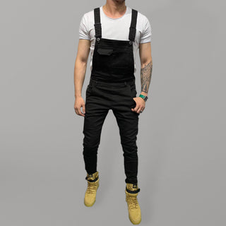 Men's Garment Dyed Denim Carpenter Overalls