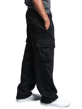 Men's Solid Color Drawstring Waist Cargo Pants