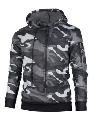 Men's Camouflage Pocket Long-sleeved Hoodie