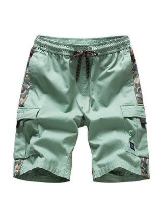 Men's Camouflage Print Panel Multi Cargo Shorts