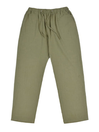 Men's Solid Color Linen Blend Drawstring Pants