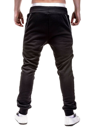 Men's Solid Color Zip Cuff Joggers