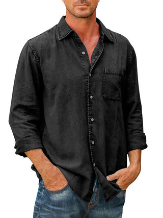 Men's Long Sleeve Denim Shirt