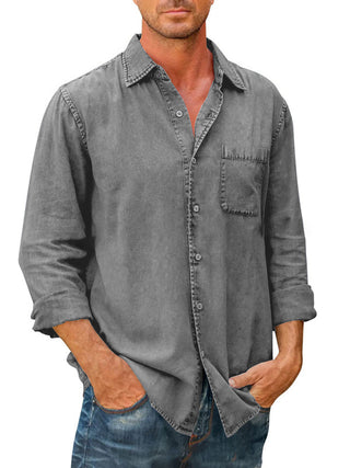 Men's Long Sleeve Denim Shirt