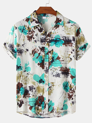 Hawaiian Style Casual Beach Vacation Printed Men's Shirt